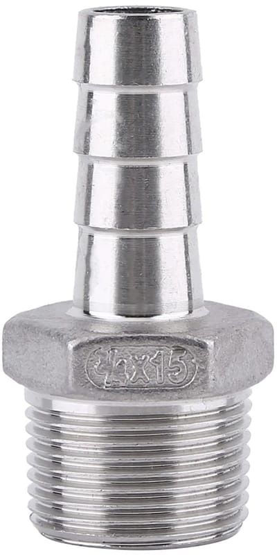 Dailygoods - Roestvrijstalen Slangpilaar - Slangpilaar Fitting - Duurzaam en betrouwbaar - Roestvrij staal - Slangtuleconnector - Voor water en gas -...