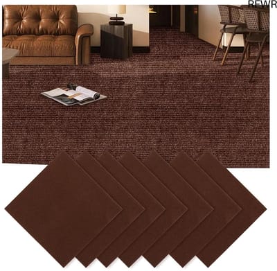 RFWR® Zelfklevende tapijttegels 30x30 cm - 30 stuks bruin voor thuis en kantoor