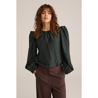 We Fashion Blouse Dark Green Size: S | Long-Sleeved Tops Outlet | Dames | Groen
