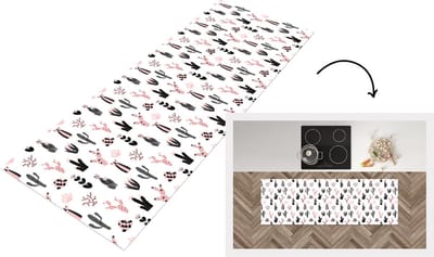 Keukenloper - Loper keuken - Meiden - Cactus - Roze - Patronen - 150x50 cm - Keukenloper vinyl
