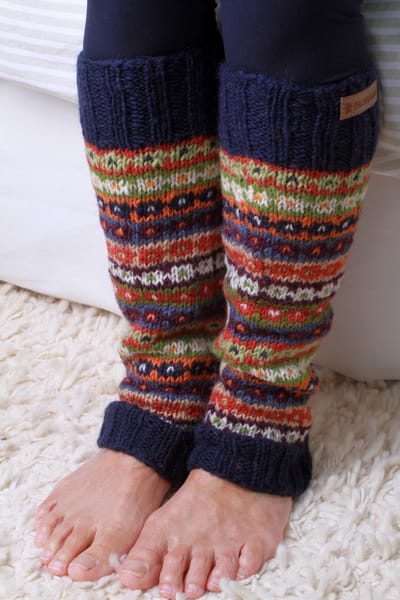 Pachamama - wollen beenwarmers met ingebreide patronen - Colorado - One size - Fair trade - 100% wol