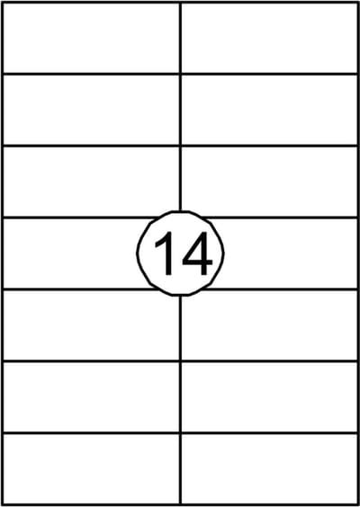 Etiket quantore 105x42.4mm 1400st | 10 stuks