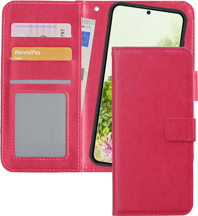Hoesje - 2 in 1 - Geschikt voor Samsung Galaxy S20 - Met Uitneembare Hard Cover - Bookcase - Wallet Case - Met Pasjeshouder - Book Case - Uitneembaar - Pashouder - Kunstleer - Telefoonhoesjes - Donkerroze