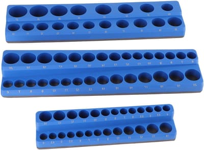 Magnetische Dophouder Set - Dopsleutel Organizer - Gereedschap Opbergen - Sterke Magneetbevestiging - 3 Delig - Zwart