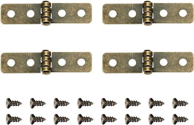 20 sets 60 x 14mm ijzeren scharnieren - kast lade deur - antiek brons rechthoekige accessoires met schroef voor juwelen houten doos
