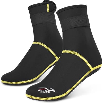 Duiksokken 3mm Neopreen Strand Watersokken Thermische Wetsuit Laarzen Antislip Duiksokken voor Raften Snorkelen Zeilen Zwemmen XXL zwart
