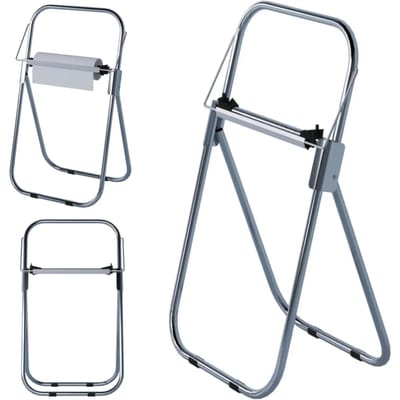 HENDI Vrijstaande handdoekdispenser – RVS – Antislip – Gekartelde rand – Voor rollen tot 430 mm