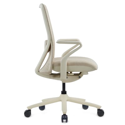 Bureaustoel / draaistoel VERVIO Rugleuning 3D-netstof / zitting stof beige hjh OFFICE