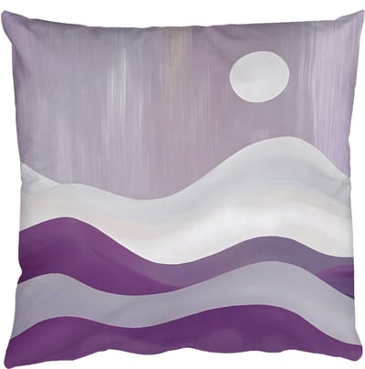 Sierkussens - Kussentjes Woonkamer - 50x50 cm - Golven - Heuvels - Abstract - Paars