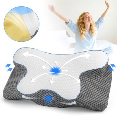 Neksteunkussen Van Traagschuim - Pijnverlichtend Nekkussen - Ergonomisch Kussen - Voorgevormd Hoofdkussen Voor Zij- Rug- En Buikslapers