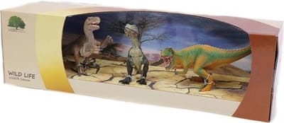 PIA Soft Toys - T-rex set van 3 in Showbox - PVC - Dinosaurus Prehistoric World - 15 cm