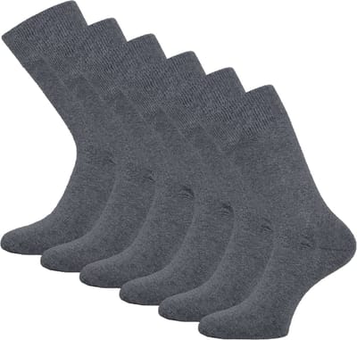 6 paar SQOTTON® Katoenen sokken - Naadloos - Heren & Dames - Antraciet - Maat 39-42