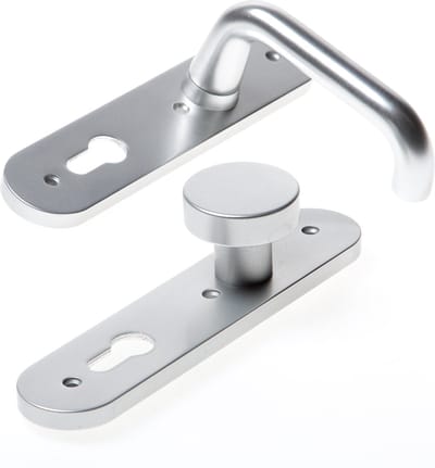 Nemef Kruk/knop schild aluminium 3253 FP rechtswijzend pc72 F1
