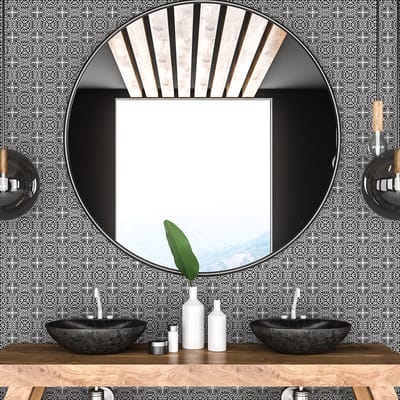 Zelfklevende tegelmuurstickers voor keuken en badkamer - 30 Azulejos Narino cementtegelstickers - 30 stickers 10x10cm