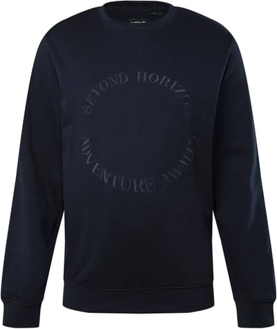 Men Plus - Heren - Sweatshirt borduursel op de borst - Navy blauw - Maat 60+