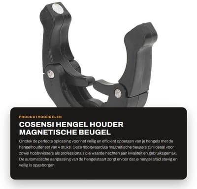 Dailygoods- Hengelhouder Stevig en Duurzaam - Magnetische Beugel - 4 Stuks - Lichtgewicht - Professioneel Ontwerp - Hoogwaardig ABS - Vissenaccessoires