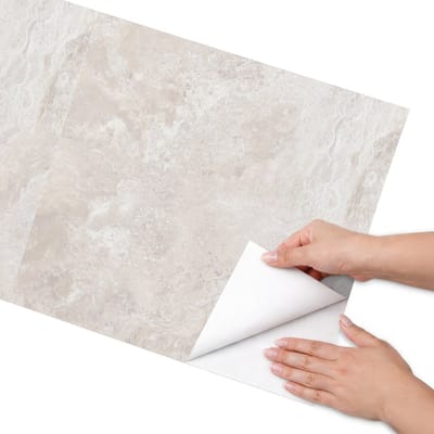 Coloray Meubel Wrap Folie - Beige Meubelfolie - 50x100 cm - Plakfolie Meubels Natuurlijke elegantie - Decoratiefolie Zelfklevend - Minimalist Meubelfolie - Meubelfolie Zelfklevend - Badkamer decoratie - Texturen