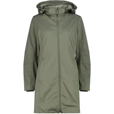 Lichte dames softshell parka met afneembare capuchon CMP