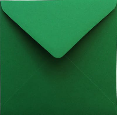 Gladde groene enveloppen A6 - 110 x 110 mm - 25 stuks - NK natgelijmde - 120 gram - Malmero - Netuno