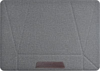 Meta Vouwbare Laptopstandaard - Draagbare en Verstelbare Universele Laptop Verhoger voor een Ergonomische Zithouding en Geoptimaliseerde Kijkhoek, Compact & Licht voor Onderweg - Compatibel met laptops tot 15''- 30.3 x 21.2 x 0.22 cm, 135 Gram, Grijs