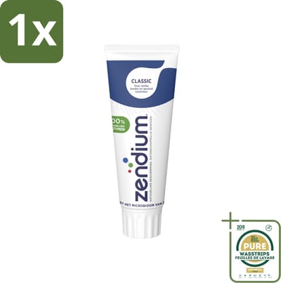1 x Zendium Tandpasta Classic 75 ml- Tandpasta - Natuurlijke Enzymen - Gezond Microbioom - Fluoride - Gevoelige Mond