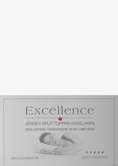 Excellence Jersey Split Topper Hoeslaken - Tweepersoons - 160x200/210 cm - White