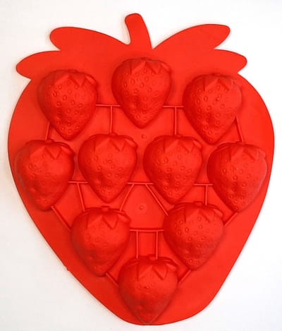 EIZOOK® Siliconen Aardbeien Vorm - Voor Chocolade, Mousse, Ijs & Fondant - 10 Vormpjes