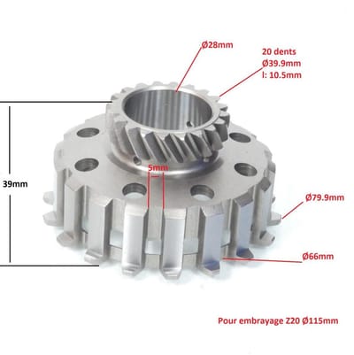 Koppelingsplaat RMS voor Scooter Aprilia 50 Sr R Factory Carbu 2010 tot 2016 Nieuw