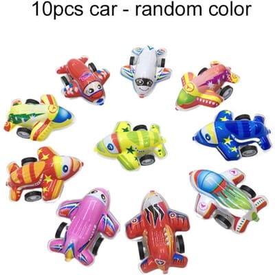 Kinderen Terugtrekken Auto's Vliegtuig Speelgoed Schattige Cartoon Plastic Speelgoedauto's voor Kind Mini Auto Model Grappig Kinderspeelgoed Kleuterschool Speelgoed TMZ yellow