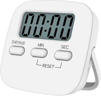 Thijox - Digitale Keuken Timer met Groot LCD-scherm, Magnetische Stopwatch Timer met Luid Alarm, Countdown Klok voor Koken, Bakken, Keuken, Wit