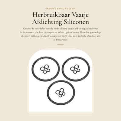 Dailygoods- Afdichting 15 Stuks - Siliconen Afdichting - O-Ring - Herbruikbaar - Vaatje Pakking - Duurzaam Materiaal - Brouwpakket