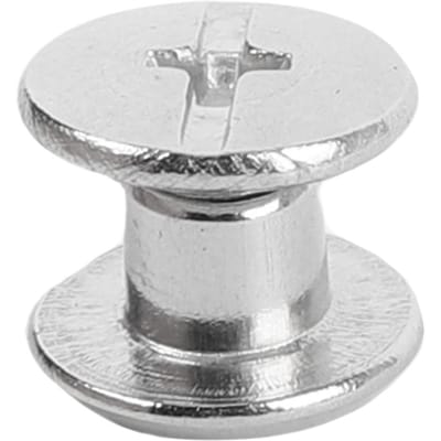 50 Ensembles Vis Chicago M4 5x4x9.5mm Tête Ronde Plate Rivets à Vis en Acier Inoxydable pour Artisanat du Cuir white