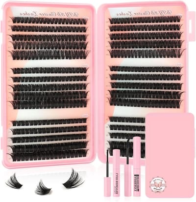 Individuele Wimpers Kit - Cluster Wimpers - Wimpers Stylen - Compleet met Lijm - 580 Stuks - Zwart