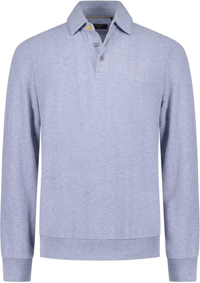 NZA - Blauw polo shirt met lange mouwen