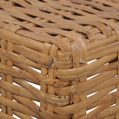 vidaXL - Salontafel - 47x47x28 - cm - natuurlijk - rattan