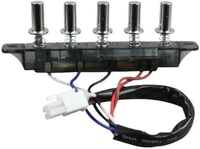 Allecto - Push Button Keukenafzuiger Schakelaar - Vervangingsonderdeel met 5 Knoppen - Betrouwbare Functionaliteit - Compact Ontwerp - Eenvoudige I...