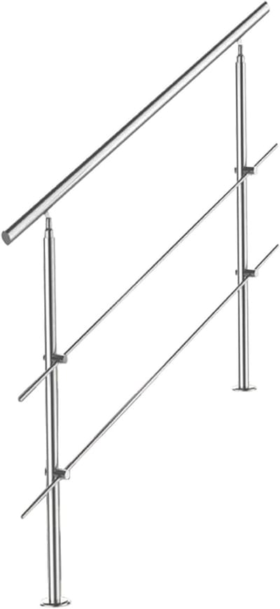 Roestvrijstalen trapleuning Balustrade 100 cm met 2 dwarsliggers Binnen en Buiten