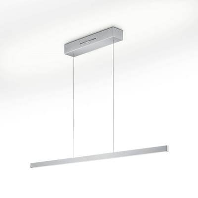 Knapstein LED hanglamp LINDA-92 nikkel, lengte 92 cm, gebarenbediening