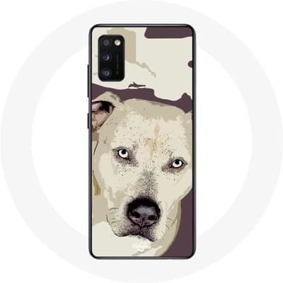 Samsung Galaxy A41 Hoesje Wit Pitbull Hond wit