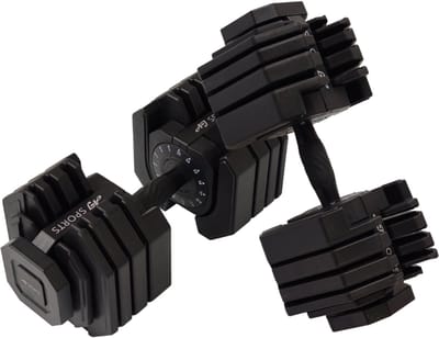AJ-Sports Verstelbare Dumbells Zwart - 2kg t/m 25kg - Gewichten - Dumbells set - Gewichten set - Smart Dumbells - Halterset - Krachttraining - Fitness - Gym - Sport - Crossfit - 15 Dumbells in één! - Set van 2 Stuks!