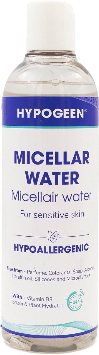 Hypogeen Micellair Water 300 ml – Mild, Parfumvrij Reinigingswater & Make-up Remover voor Gevoelige Huid