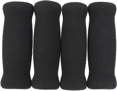 Fietshandvat Beschermers - Stuurgrepen Fiets - Veilig Fietsen - Antislip Spons - 12 cm Lengte - Zwart