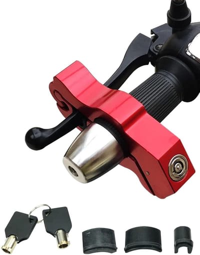 Allecto - Heavy Duty Motorfiets Slot - Antidiefstal Beveiliging - Verstelbaar en Sterk - Rood - Motorfiets en Scooter Slot - Geschikt voor motoren ...