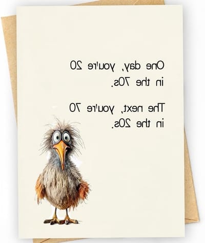 Dailygoods- Verjaardagskaart 70 Jaar - Grappige Kaart - Cadeau voor Vrienden - Inclusief Envelop - Hoogwaardig Papier - 15 cm x 10 cm - Verjaardagswenskaart