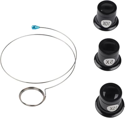 Sieraden Vergrootglas Set - Horloge Loep Lus - Kleine Details Inspecteren - 5x en 15x Vergroting - 4 Stuks