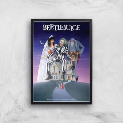 Beetlejuice Giclee Art Print - A4 - Black Frame