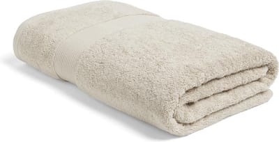 Yumeko badlaken terry wit zand 100x150 - 1 st - Hotelkwaliteit - Bio, eco & fairtrade