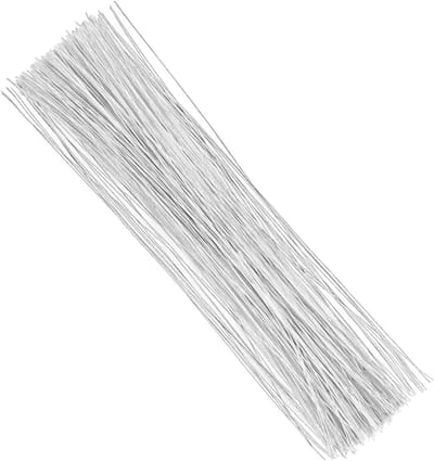 Bloemendraad met Papier - Bloemstelen Picks - Bloemstukken Maken - Buigzaam en Vormbaar - 40 cm - Wit