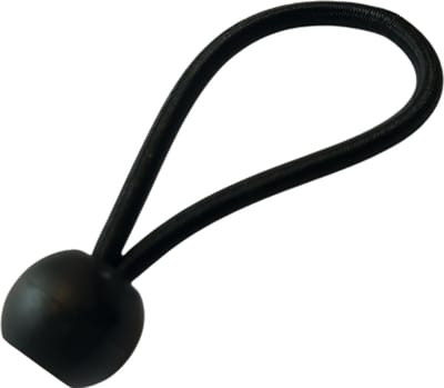Spanelastiek met bal - 25 st - 10cm - zwart - tent - boot - schaduwdoek