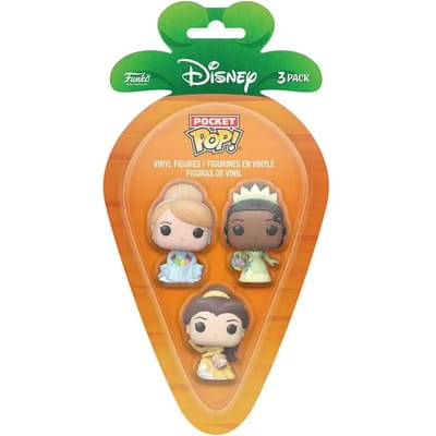 Vinyl verzamelaarsbeeldje Funko Disney Pocket Princess C/B/T (x3)